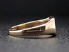 Flat Top Rounded Signet Ring in 14K Yellow Gold