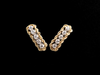 Twisted Rope Two-Tone Diamond Stud Earrings in 14K Yellow and White Gold