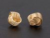 Polished Gold Knot Stud Earrings