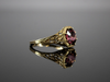 The Winthrop Round Pink Tourmaline Ring in 14K Yellow Gold