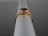 The Winthrop Round Pink Tourmaline Ring in 14K Yellow Gold