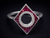 The Emery Semi-Mount Ruby in 14K White Gold