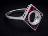 The Emery Semi-Mount Ruby in 14K White Gold